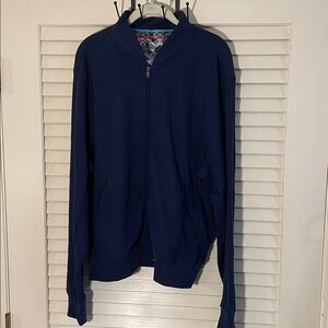 Robert Graham Deep Blue Zip-Up Sweater